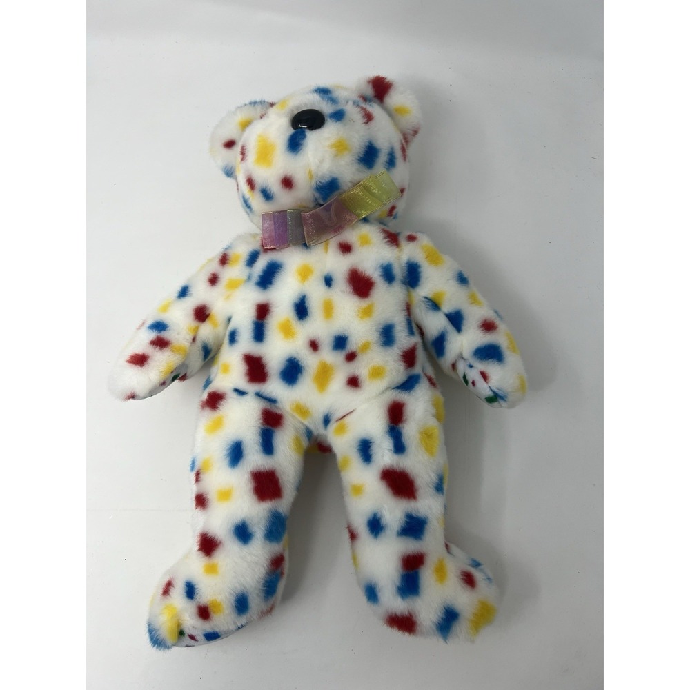 Ty Beanie Buddy Large Plush TY2K the Confetti Bear 14" No Tag Stuffed Animal Toy